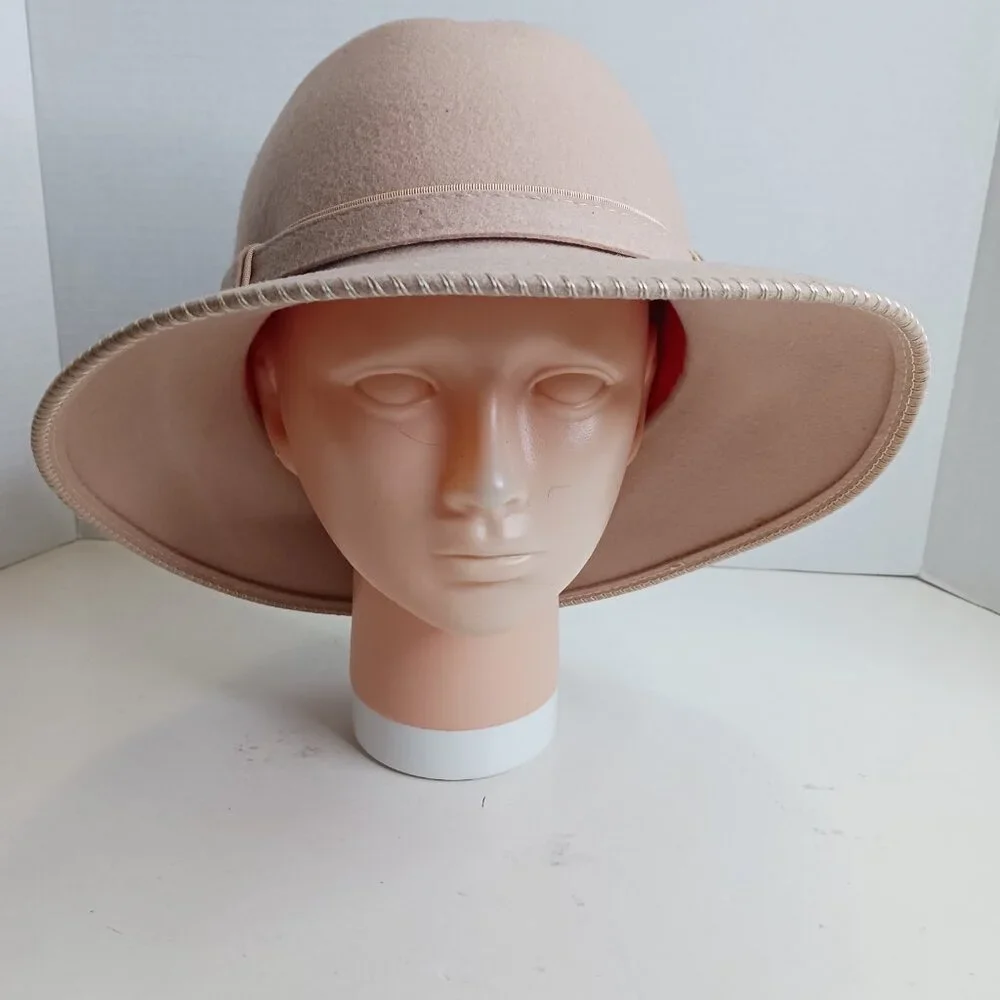 Vintage Women Elegant French Style Wool Bucket Hat - Picture 13 of 14